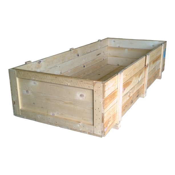 A timber box, 2.6 metres long
