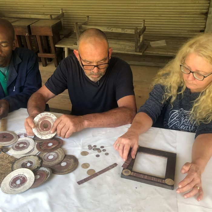 Making something together at the work table