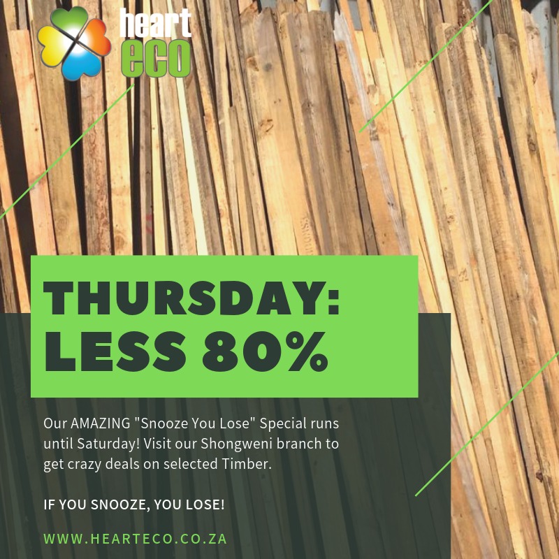 Thursday: less 80%